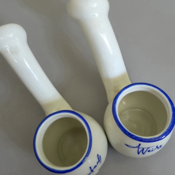 Vintage Weisenbach Schnapps Sipping Pipes | German Porcelain Set of 2 - Picture 9 of 9